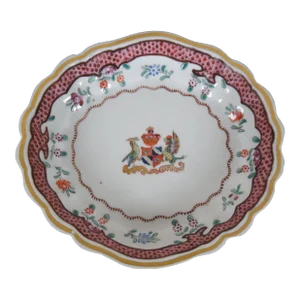 Mid 20th Century Mid Century Edme Samson French Porcelain Armorial Spoon Trinket Dish