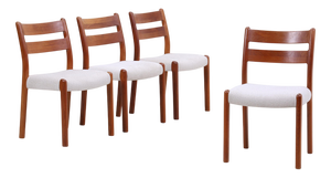Mid-Century Danish Teak Chairs from EMC Møbler, Set of 4
