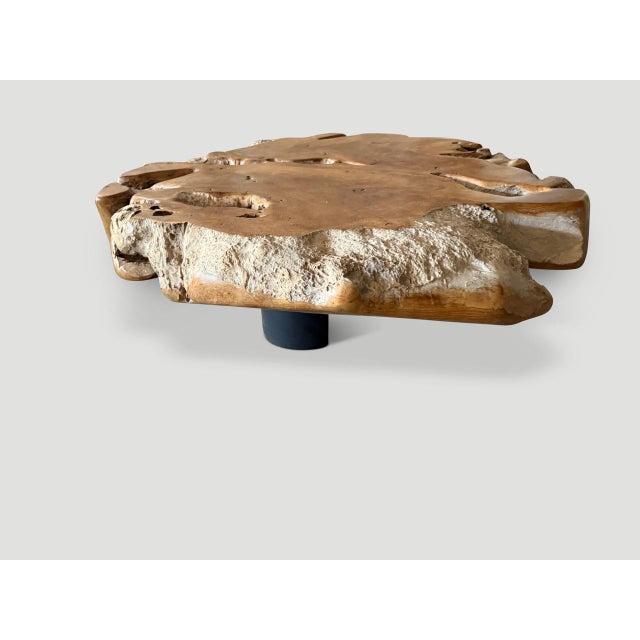 Andrianna Shamaris Sculptural Century Old Teak Wood Coffee Table For Sale - Image 9 of 18