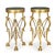 French Pair of Neo-Pompeian Brass and Green Marble Gueridon Side Tables For Sale - Image 3 of 18