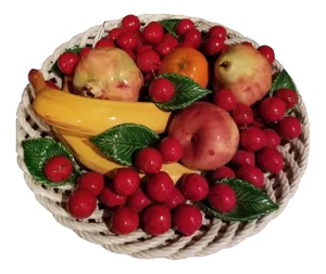 1970s Capodimonte Fruit Platter