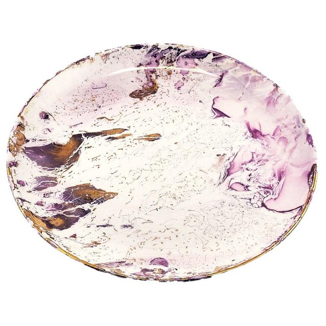 Sascha Brastoff Surf Ballet dinner plate, pink & Gold version. Signed on back, excellent condition There are 7 others in...