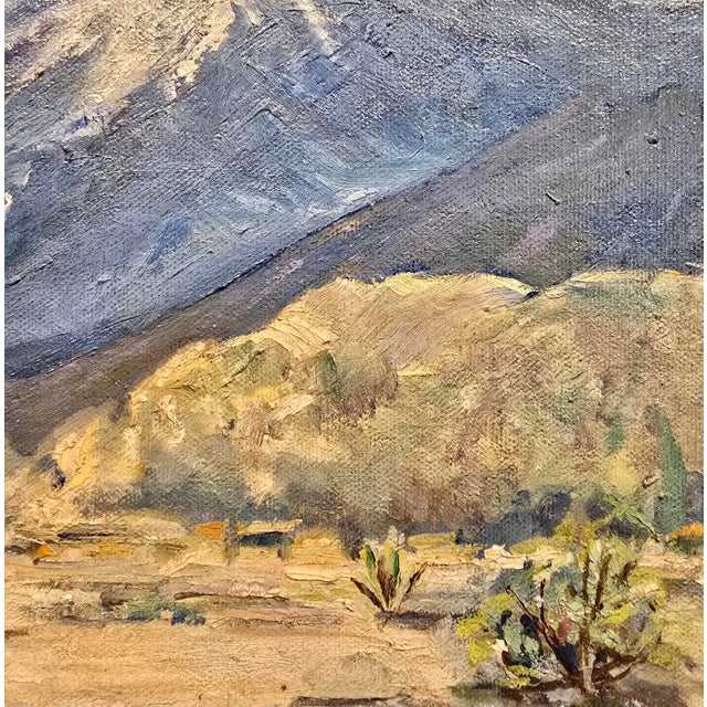 Alfred Richard Mitchell -Desert Mountain Landscape-1930s California Oil Painting For Sale In Los Angeles - Image 6 of 10