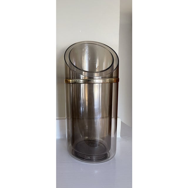 1970s Mod Grey Lucite Wine Chiller Chairish