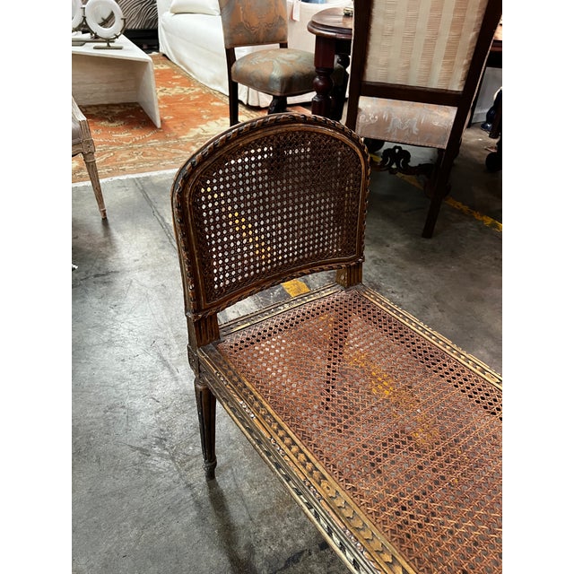 Antique French Caned & Gilded Vanity Bench For Sale In Atlanta - Image 6 of 6