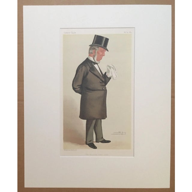Realism Antique Matted Vanity Fair Caricature by Spy of Colonel Sir Frederick Winn Knight, 1884 For Sale - Image 3 of 3