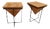 Inverted Pyramid Occasional Tables, 1970, Set of 2 For Sale