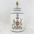 Vintage Hand Painted Tole Tea Caddy Lamp White Heraldic Crest Motif Table Lamp For Sale - Image 12 of 12