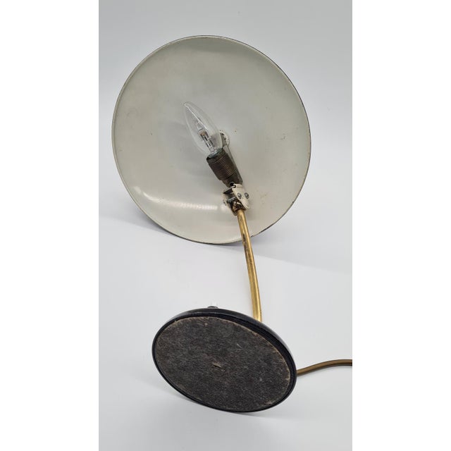 Metal Model 6781 Table Lamp in Black Metal and Brass attributed to C. Dell for Kaiser Idell, Germany, 1950s For Sale - Image 7 of 11