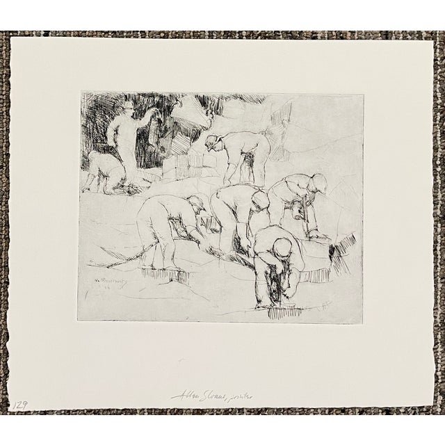 Figurative 1920 William Meyerowitz Workers Etching For Sale - Image 3 of 3