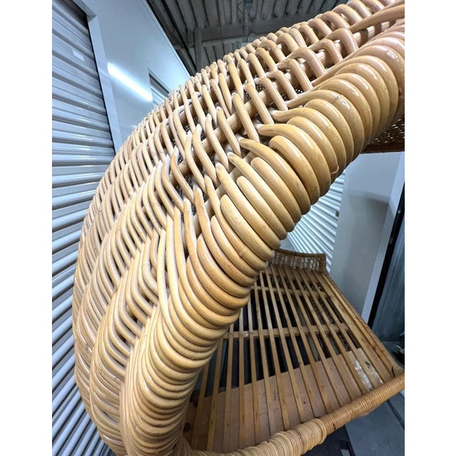 1970s 1970s Wicker Shell Indoor Lounge Daybed For Sale - Image 5 of 6