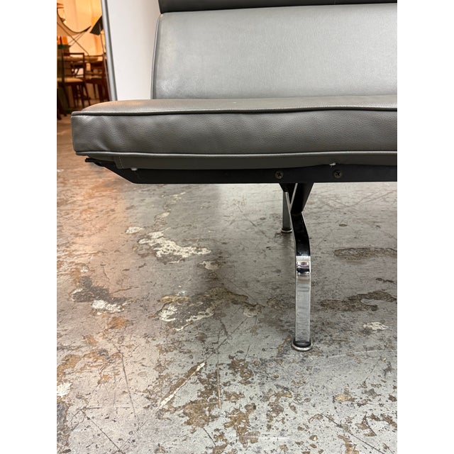 Plastic Circa 2004 Eames for Herman Miller Eames Vinyl Sofa Compact For Sale - Image 7 of 12