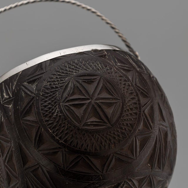 Brown Antique Georgian Silver-Mounted Coconut Cup, 1820s For Sale - Image 8 of 12