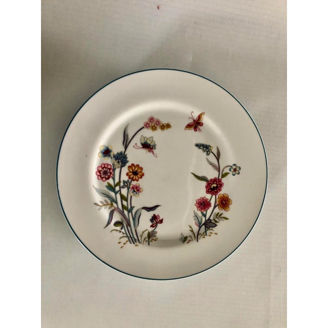Vintage Jardin by Andrea " Sedek" Pattern Porcelain Dinner Plates S/6 For Sale - Image 4 of 6