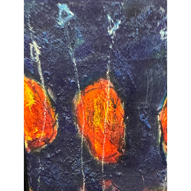 Andrew Acquadro “Moonlit Pumpkins” Original Painting, Framed For Sale - Image 9 of 12