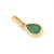 14k Gold Natural Zambian Pear-Cut Emerald Bezel Set Solitaire Pendant For Sale In New York - Image 6 of 14