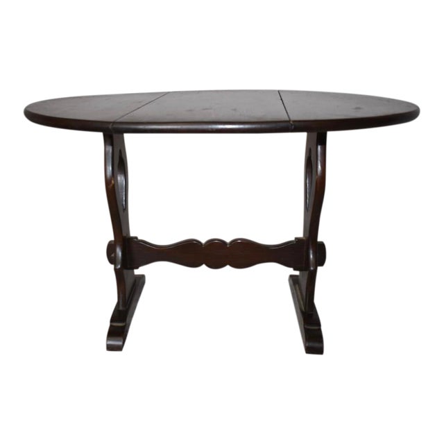 English Drop Leaf Side Table Chairish No need to move everyone into combine a drop leaf table and a sofa bench and you'll create a very flexible space which can either be a cozy breakfast nook, a work desk or the. chairish