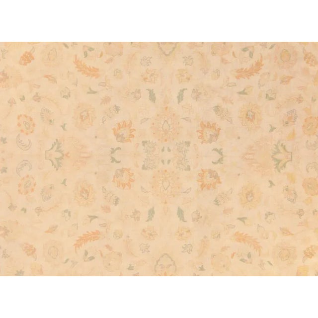 Shabby Chic 1990s Shabby Chic Ziegler Sun Faded Ivory Wool Rug - 9'9" X 12'8" For Sale - Image 3 of 7