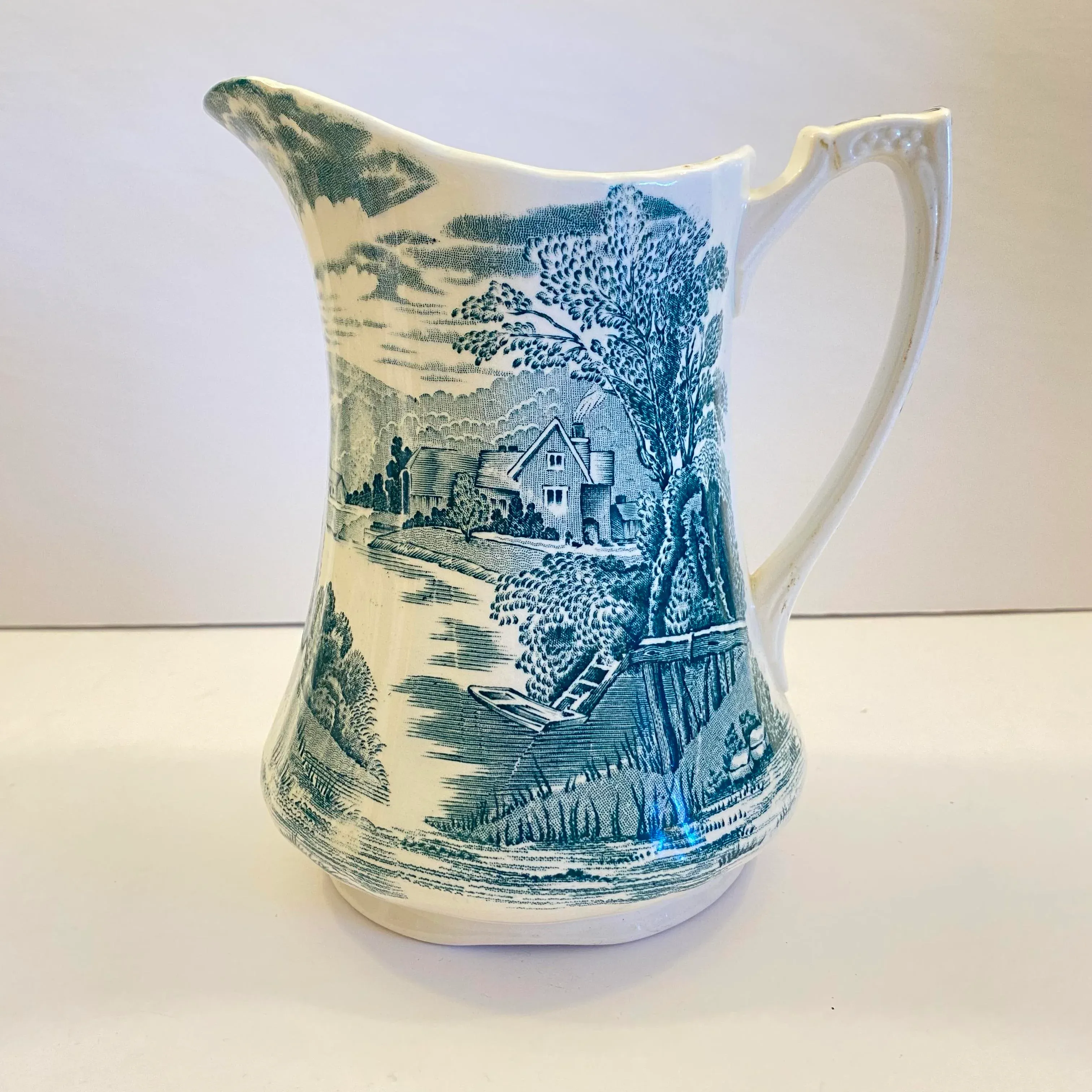 Antique Alfred Meakin Tintern Transferware Pitcher Jug C1920