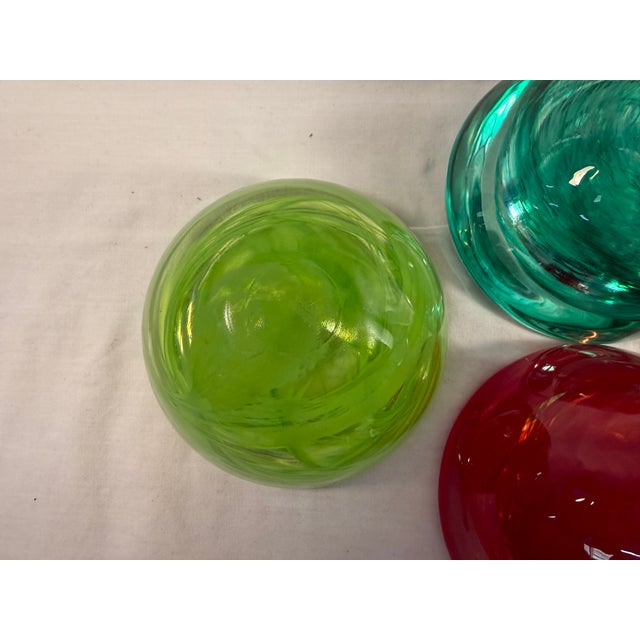 Mid 20th Century Vintage, Kosta Boda Atoll Art Glass Votive Candleholder Sweden Set of 4 For Sale - Image 5 of 8