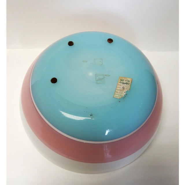 Oggetti Handblown Murano Glass Bowl Pink Blue For Sale In Miami - Image 6 of 8