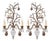 1980s French Baguès Style Rock Crystal, Smoky Quartz & Parrot Sconces - Pair For Sale