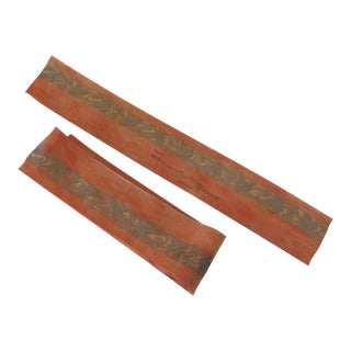 Orange and Silver Fortuny Fabric Trims For Sale