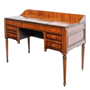Antique Louis XVI Walnut Valuables Cabinet Desk