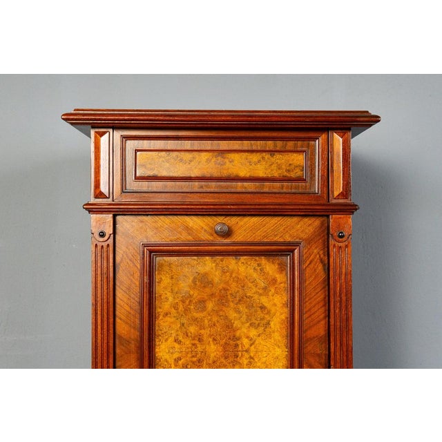 Wood Vintage Brown Wash Cabinet For Sale - Image 7 of 17