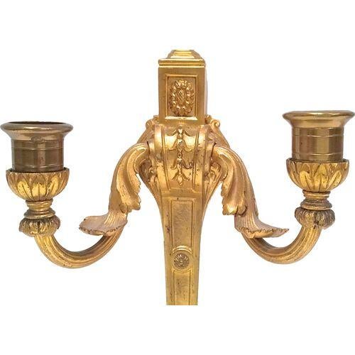 19th Century Pair Antique Gilt Empire Wall Candle Sconces For Sale - Image 5 of 6