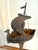 Brutalist and Heavily Patinated Metal Viking Ship 420 Sculpture Ashtray For Sale - Image 4 of 7