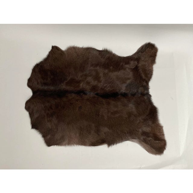 2000 - 2009 Natural Goat Hair-On-Hide Throw Rug For Sale - Image 5 of 5