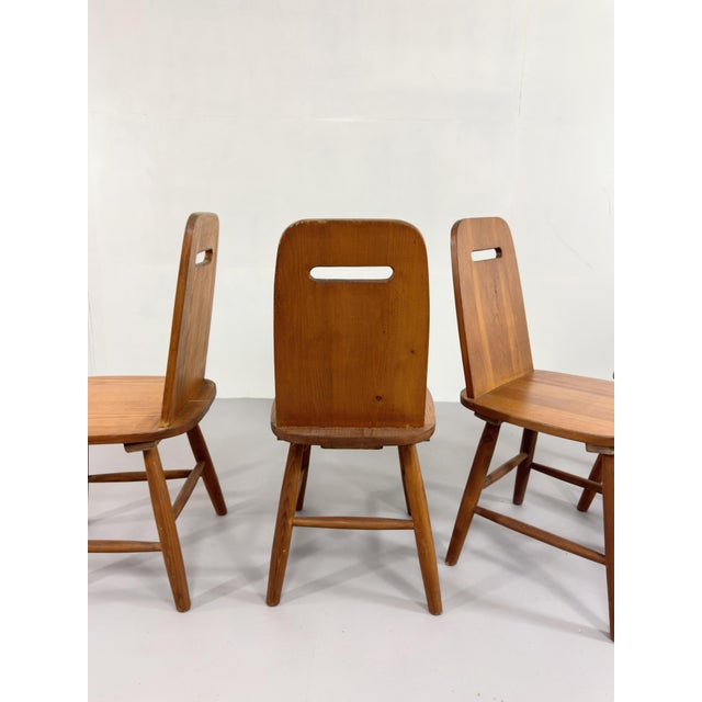 Mid-Century Brutalist Scandinavian Dining Chairs in the style of Eero Aarnio, 1960s For Sale - Image 11 of 12