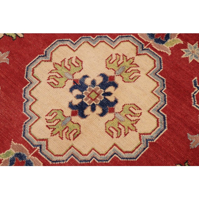 1990s Rustic Kazak Red/Beige Wool Rug - 8'11''x11'9'' For Sale - Image 5 of 10