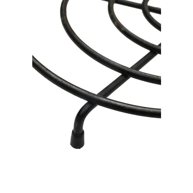 Danish Modern Pot Coaster with Rattan Braid by Laurids Lønborg, 1950s, in Very Good conditions. Designed 1950 to 1959 This...