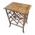Vintage Burnt Bamboo 7 Bottle Wine Rack Holder Side Table For Sale