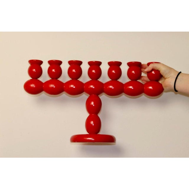 Wood Swedish Bobbin Candelabra For Sale - Image 7 of 8