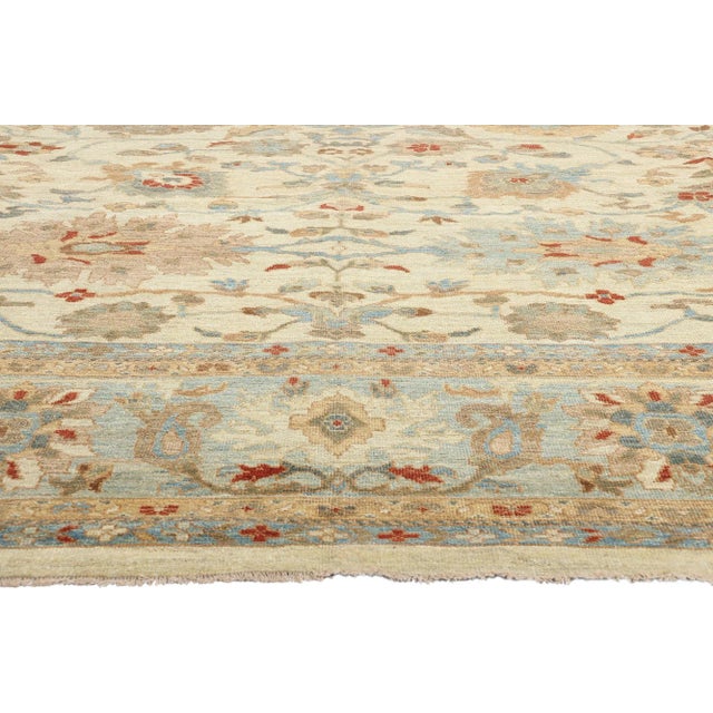 Oversized Beige Persian Sultanabad Rug - 13'04 X 17'10 For Sale - Image 4 of 9