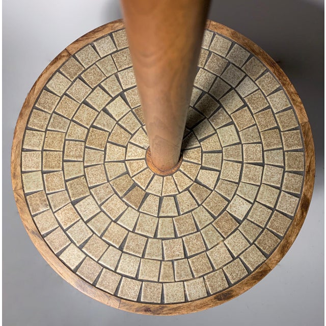 Gordon Martz Floor Lamp w Mosaic Ceramic Tile Table For Sale In Chicago - Image 6 of 9