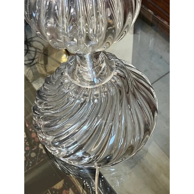 Clear Murano Glass Floor Lamp by Antonio Seguso, 1980s For Sale - Image 6 of 10