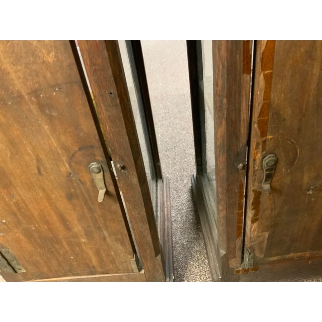 Late 19th Century Late 19th Century Pair of Antique Victorian Wood Display Cabinets For Sale - Image 5 of 9