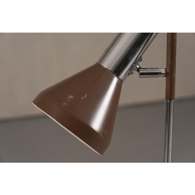 Mid-Century Modern Vintage Brown 3-Bulbs Floor Lamp, Germany, 1970s For Sale - Image 3 of 7