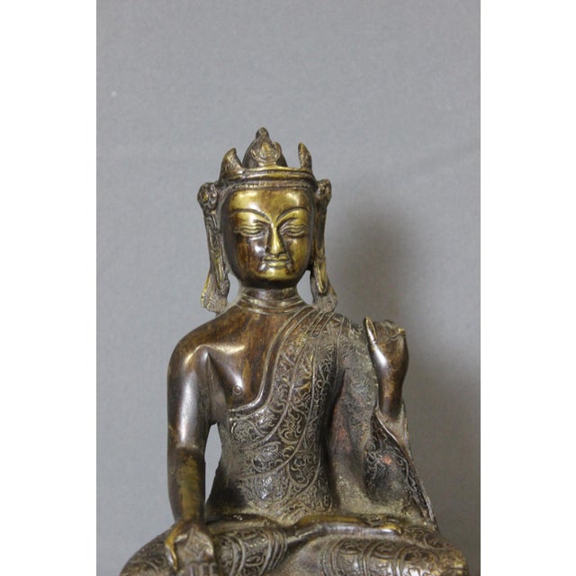19th Century Bronze Buddha Amoghasiddhi, Nepal, 1890s For Sale - Image 10 of 15