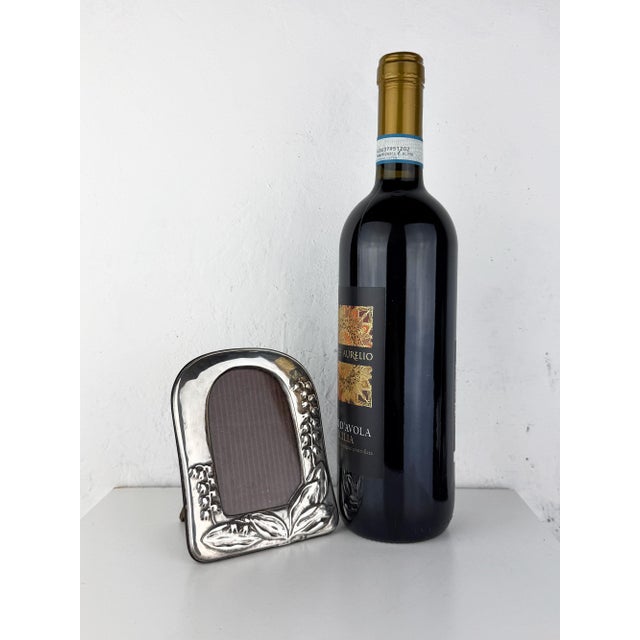 Mid-Century Italian Sterling Silver Photo Frame with Lily of the Valley Motif, 1950s For Sale - Image 11 of 12