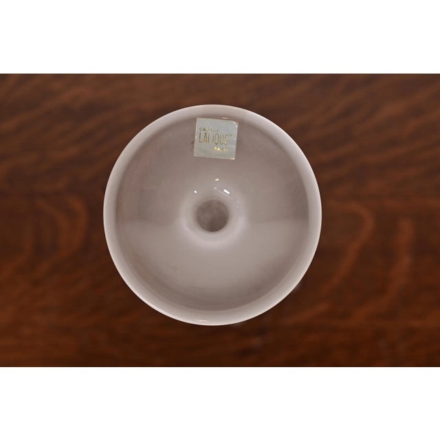 Late 20th Century Lalique Paris Marie-Claude Soliflore Frosted Crystal Vase For Sale - Image 5 of 11