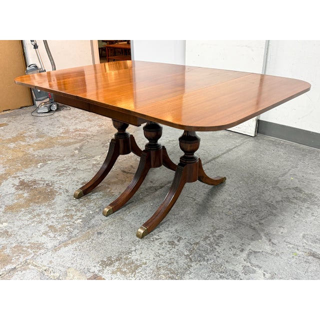 Mid 20th Century Duncan Phyfe Style Drop Leaf Dining Table, Vintage For Sale - Image 5 of 12