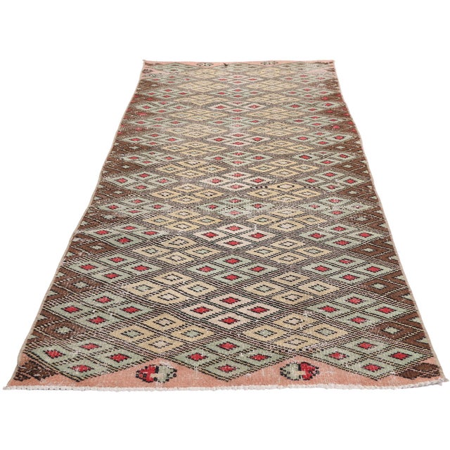 Mid-Century Modern Zeki Muren Vintage Turkish Sivas Rug, 02'05 X 07'03 For Sale - Image 3 of 11
