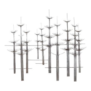 Vintage “Forest” Metal Wall Sculpture by Curtis Jere For Sale