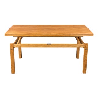 Vintage Danish Adjustable Dining Table in Oak, 1960s For Sale