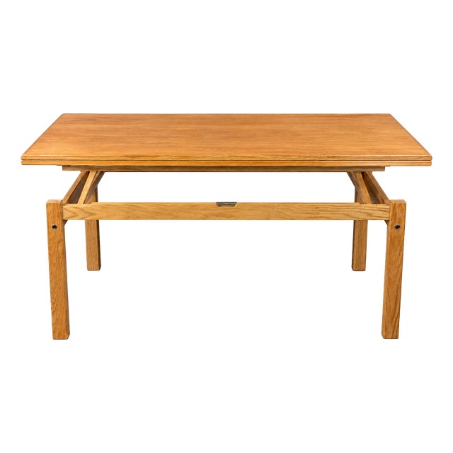 Vintage Danish Adjustable Dining Table in Oak, 1960s For Sale